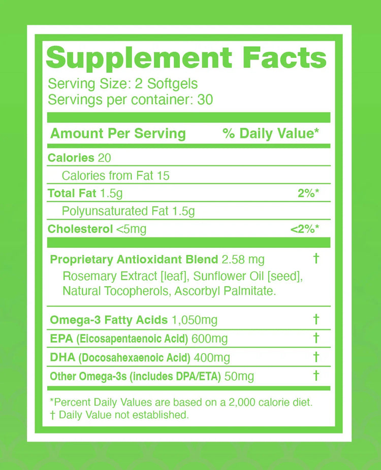Omega-3 Essential Fatty Acids | Premium Complex: Brain, Heart & Vision Support